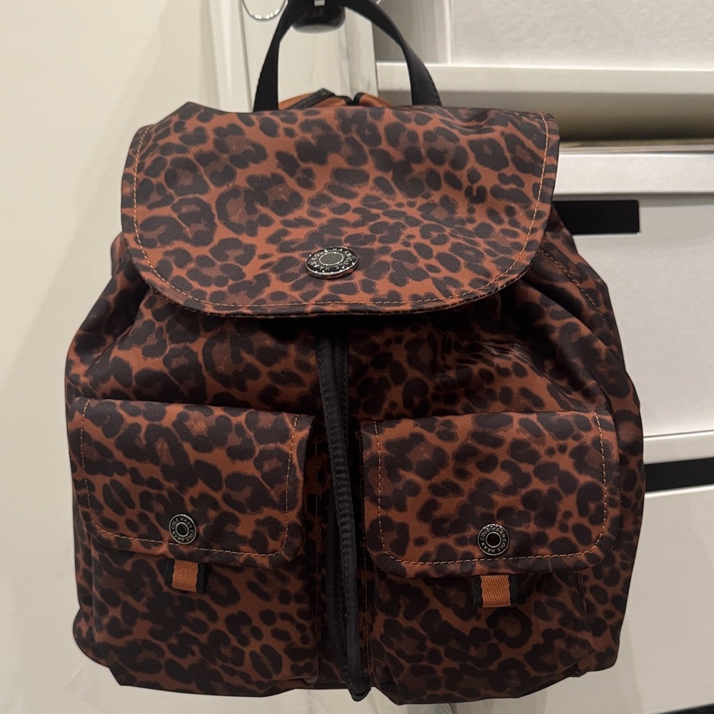 Cole Haan Brown Leopard Backpack